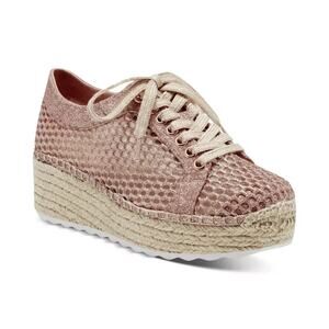 I.N.C. International Concepts Women's Asina Mesh Wedge Sneakers, Pink Size 9.5M